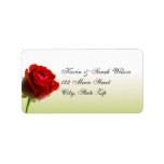 Red Rose Address Labels at Zazzle