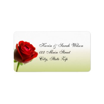 Red Rose Address Labels by photoinspiration at Zazzle