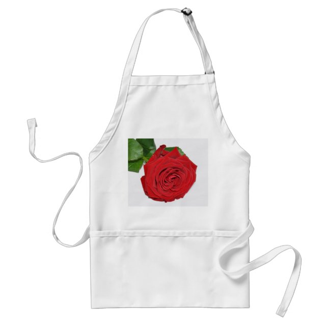 Red Rose Adult Apron (Front)