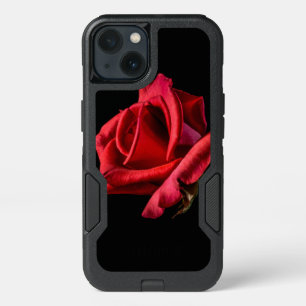 Red Rose Against Black Background iPhone 13 Case