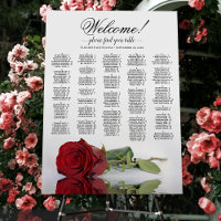 Red Rose Alphabetical Seating Chart Welcome