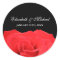Red Rose and Black Wedding Favor Label