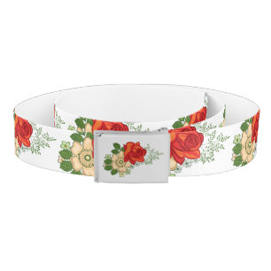 Red Rose and Daisies Belt