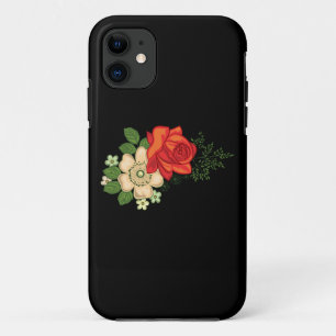 Red Rose and Daisies iPhone 11 Case