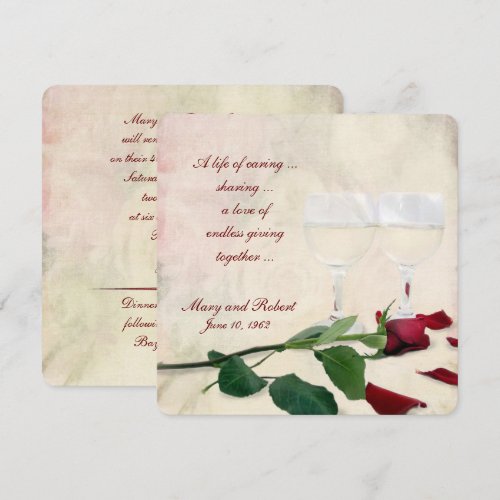 Vow Renewal on Wedding Anniversary Invite