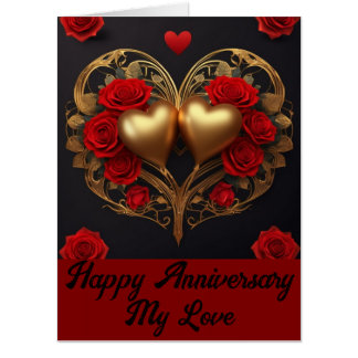 Red Rose Anniversary Card