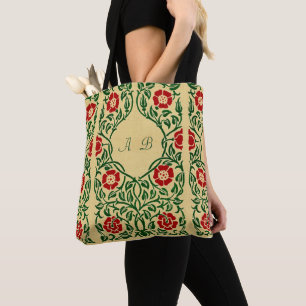 Red Rose Art Nouveau Tote Bag