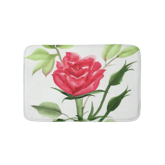 Red Rose Bath Mat (Front)