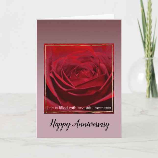 Red Rose Beautiful Moments    Card (Front)