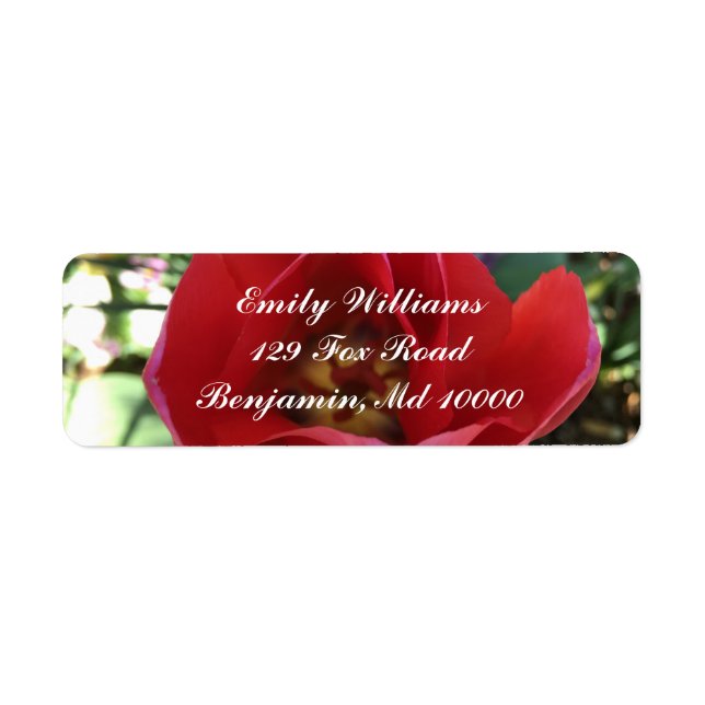 Red rose beauty label (Front)
