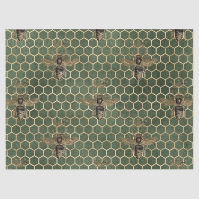 Red Rose Bee Series Design 31 Tissue Paper (Front)