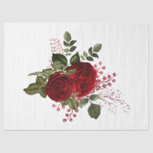 Red Rose Bee Series Design 71 Tissue Paper