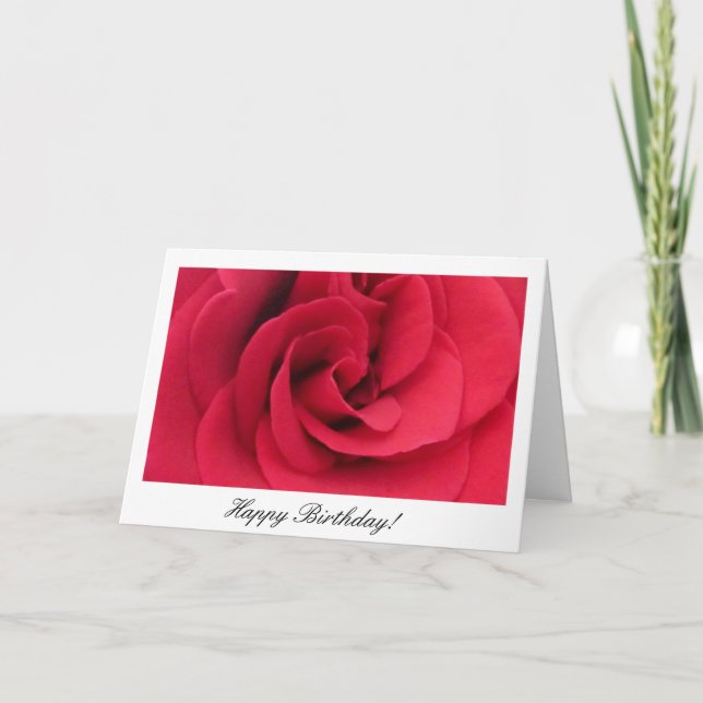 Red rose birthday card (Front)