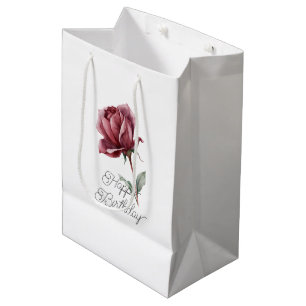 Red Rose Birthday Medium Gift Bag