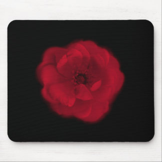 Red Rose. Black Background. Mouse Pad