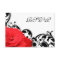 Red Rose Black Flourish Wedding RSVP Response Card