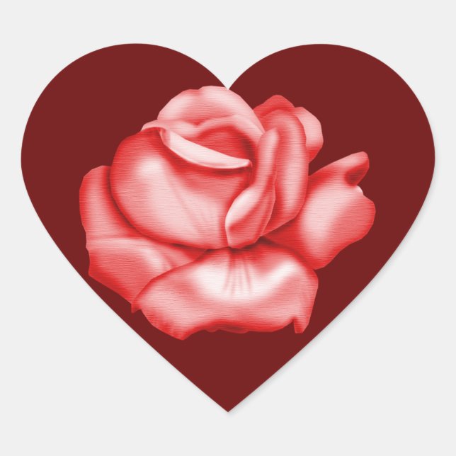 "Red Rose Bloom" Envelope Seals - Dark Red Backgro (Front)