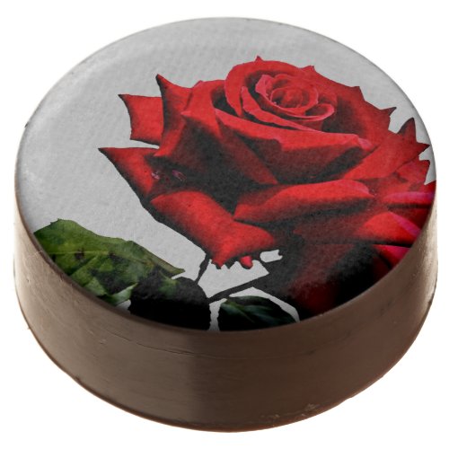 Red Rose Blossom Flower Floral Wedding Birthday Chocolate Dipped Oreo