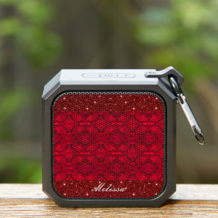 Red rose blossoms with dewdrops - custom bluetooth speaker
