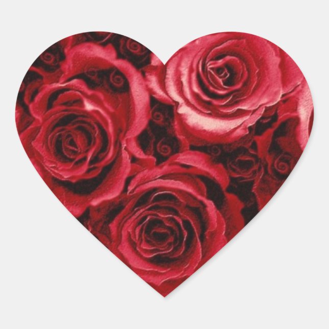 RED Rose Bouquet - Wedding Envelope Seal (Front)