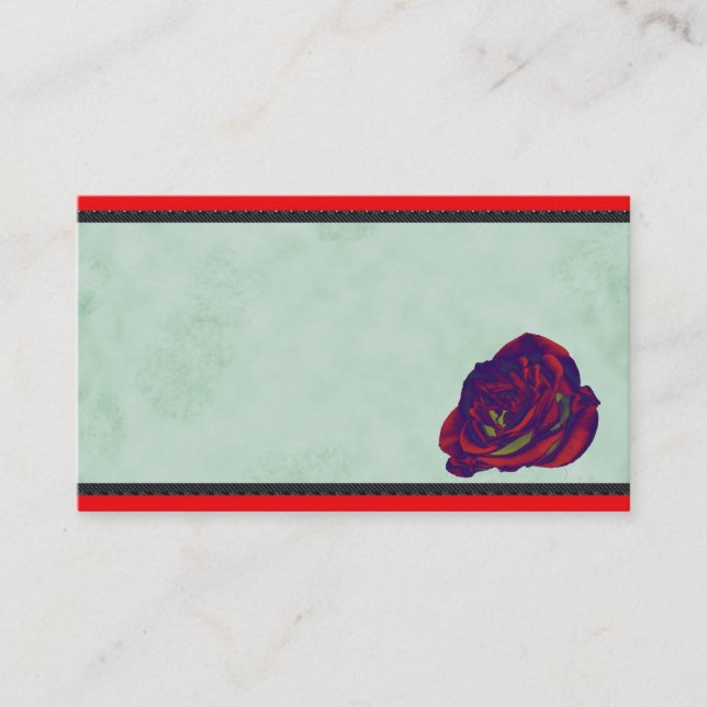 Red Rose Business Card (Front)