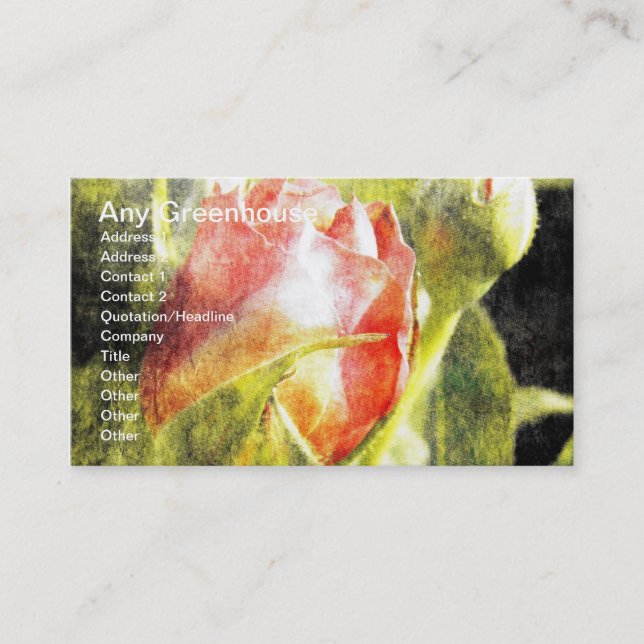 Red Rose Business Card (Front)