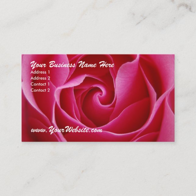Red Rose Business Card (Front)