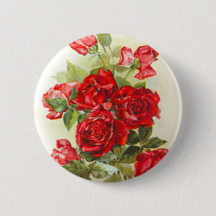 red rose button