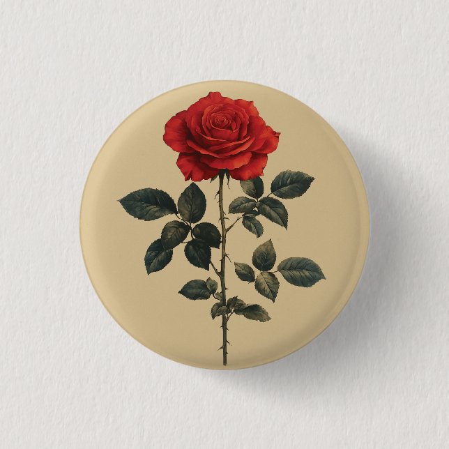 Red Rose Button (Front)