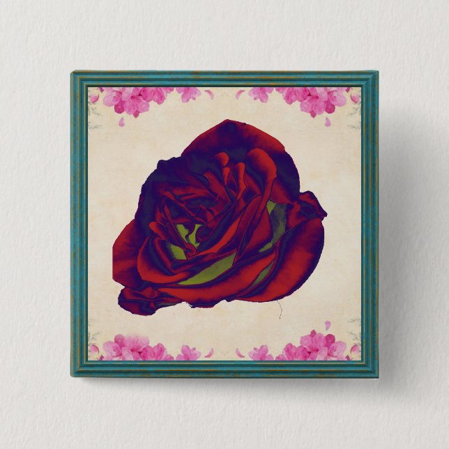 Red Rose Button (Front)