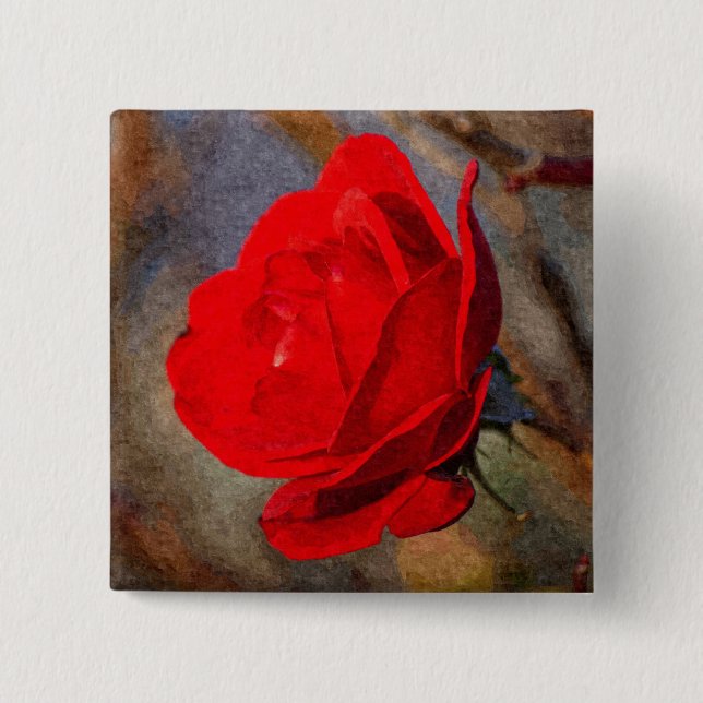 Red Rose Button (Front)