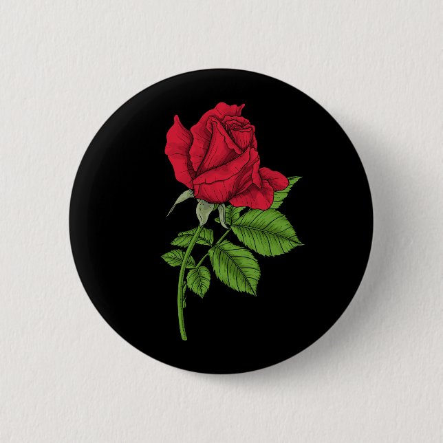 Red rose button (Front)