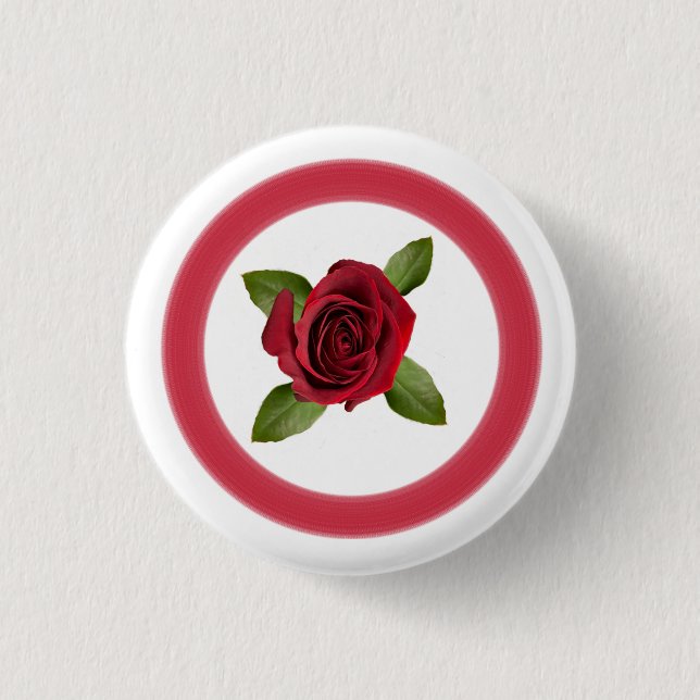 Red Rose Button (Front)