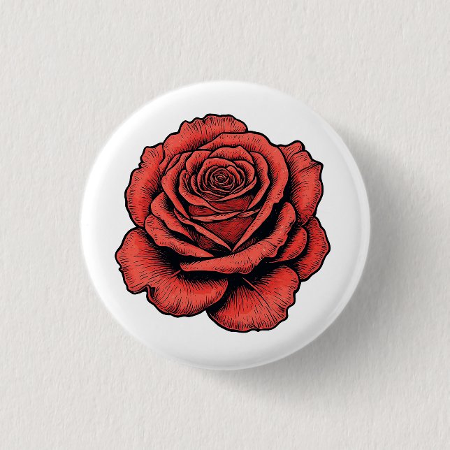 Red Rose Button (Front)