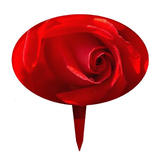 Red Rose Cake Topper (Front)