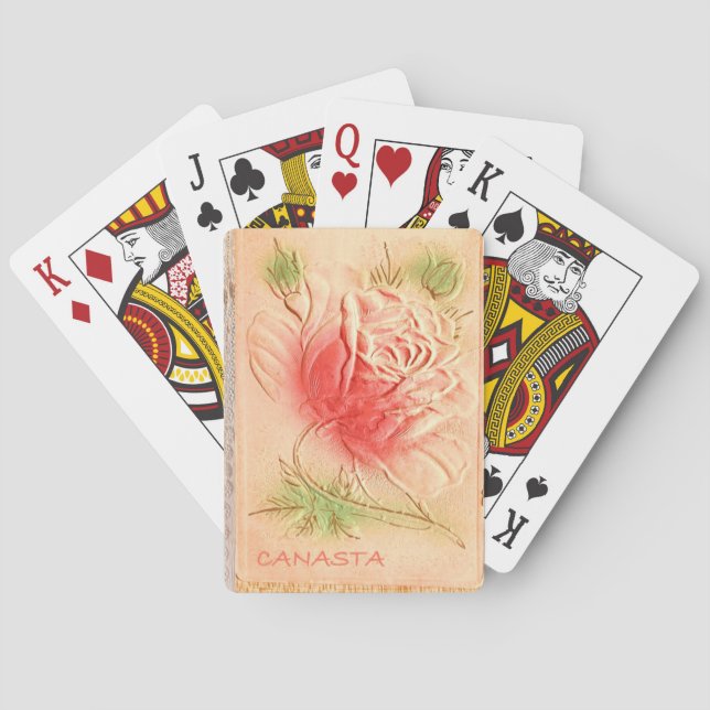 RED ROSE CANASTA CARDS (Back)