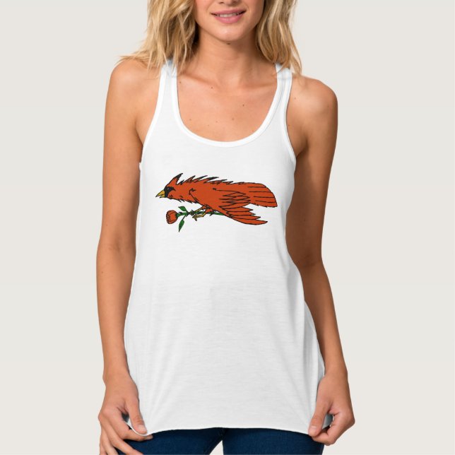 Red Rose Cardinal Tank Top (Front)