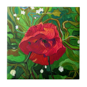 RED ROSE CERAMIC TILE