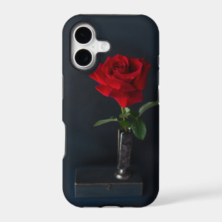 Red Rose Classic Monogram Name iPhone 17 Case