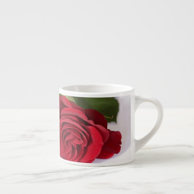 Red Rose Close Up Minimalism Coffee Mug Cup (Right)