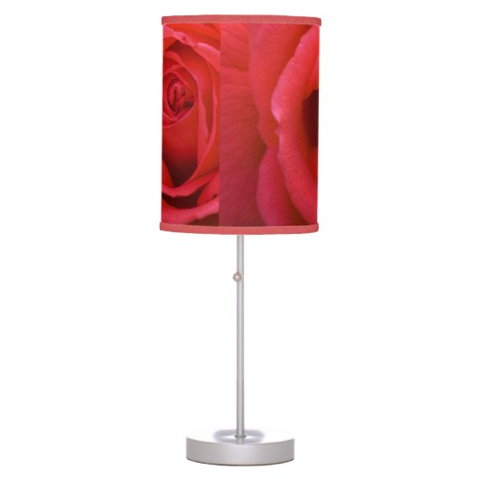 Red Rose Close-up Table Lamp (Front)