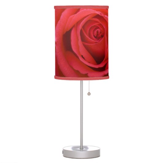 Red Rose Close-up Table Lamp (Left)