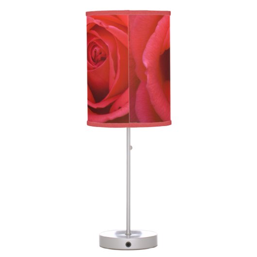 Red Rose Close-up Table Lamp (Back)