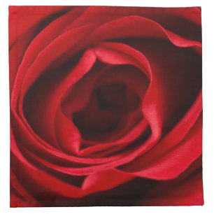 Red rose cloth napkin