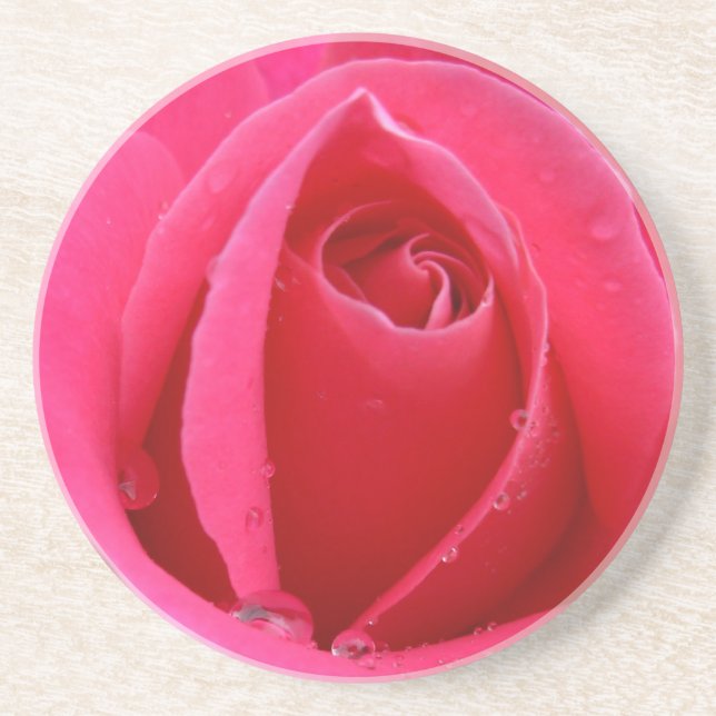 Red Rose Coasters Pink Rose Gifts Keepsake Decor (Front)
