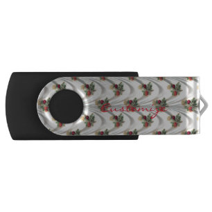 Red rose curtain Thunder_Cove Flash Drive