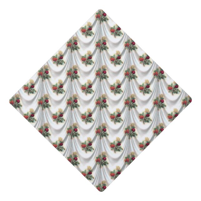 Red rose curtain Thunder_Cove Graduation Cap Topper (Front)