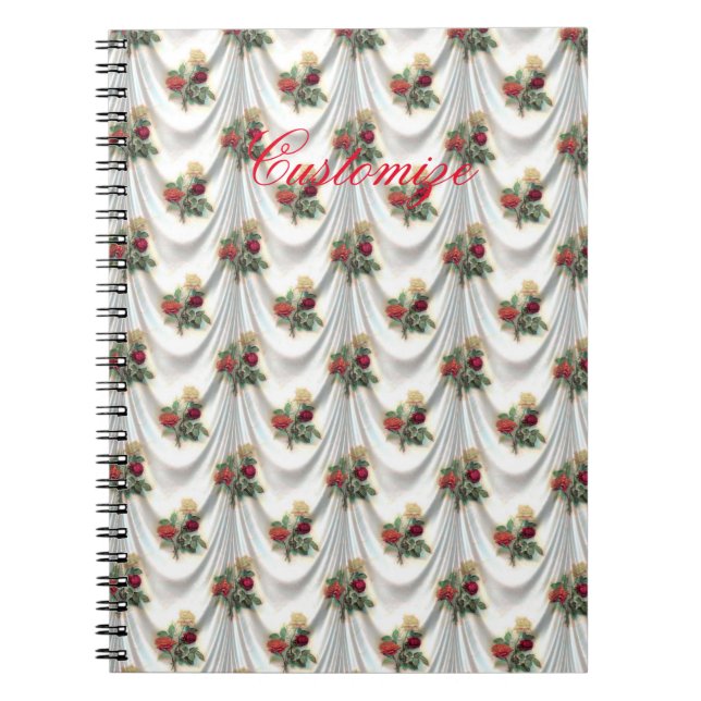 Red rose curtain Thunder_Cove Notebook (Front)