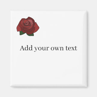Red Rose Custom Save The Date Refrigerator Magnet