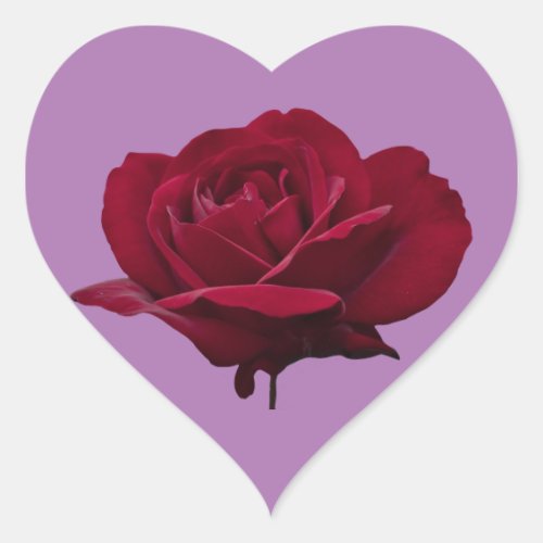 Red Rose Cute Heart Sticker